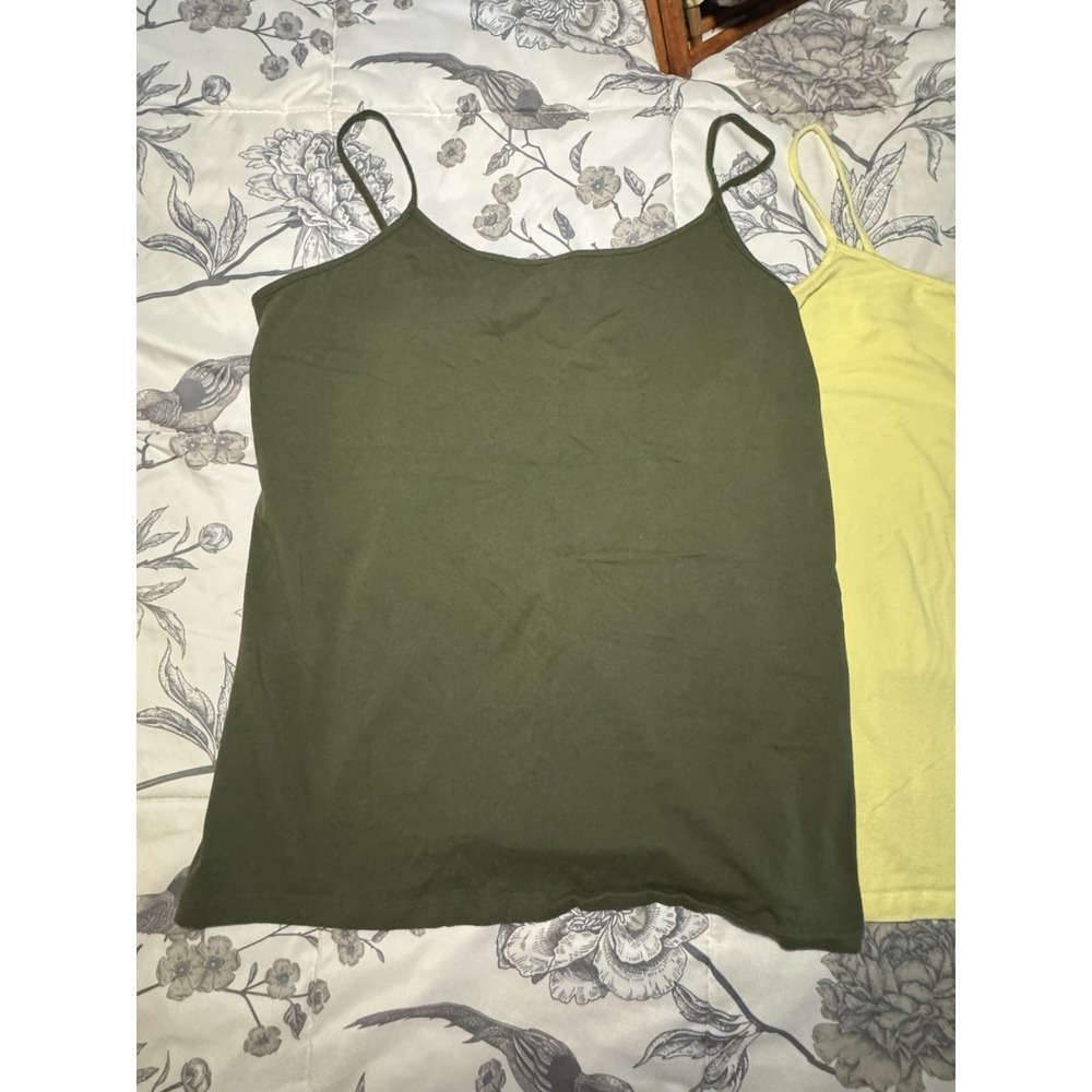 Lot of 2 Tank Tops Green and Light Yellow Time and Tru No Boundaries XL - Picture 2 of 7